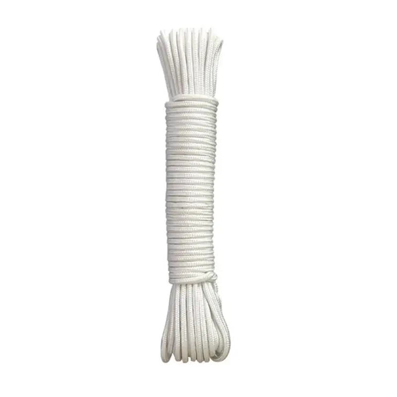 30M Solid Braided Nylon Rope Rot and Weather Resistant Rope for Camping