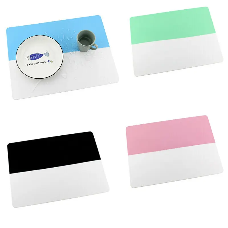 

1Pc/set Placemats PVC Table Mat Color Block Dining Disc Pads Coasters Mantel Napperon 30*40cm Plate Bar Tapete de lugar