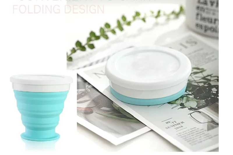 

Portable Silicone Retractable Folding cups Telescopic Collapsible Coffee Cups Outdoor Water Cup multicolor