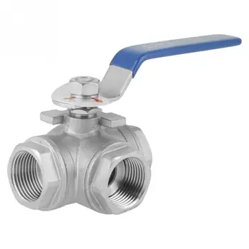 

1pc 1" DN25 Stainless Steel SUS304 Pipe Ball Valve Three-way T-Type Female Thread Tool