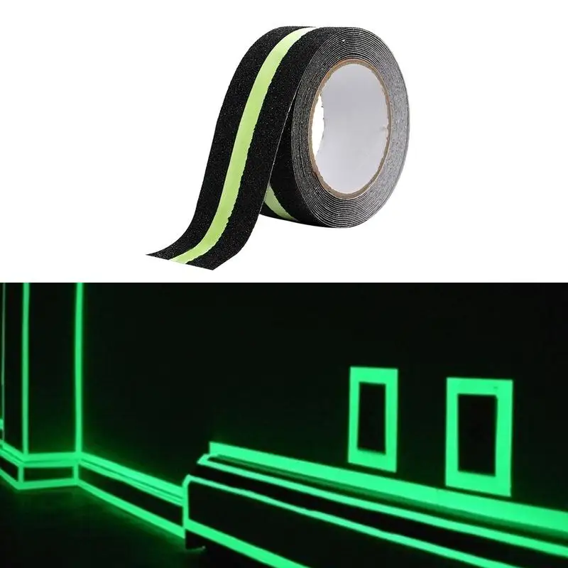 

Safety Warning Label PVC Matte Surface Non-Slip Glow Luminous Anti-Slip Adhesive 5cm Night Floor Label Sandpaper Stickers