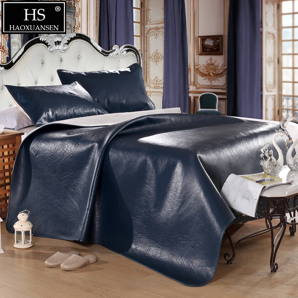 

9KG Pure Cowhide Mat 3PCS Full Grain Leather Mat Air Conditioner Mat Bedroom Decoration Leather Carpet Mattress King Queen Size