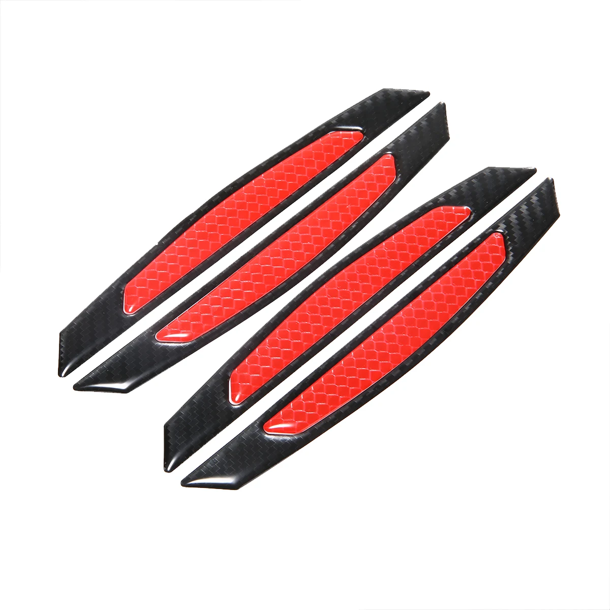 

4pcs Car Reflective Strip Door Warning Reflector Carbon Fiber Stickers Decals Night Protector Auto Anti-Scratch Accessories