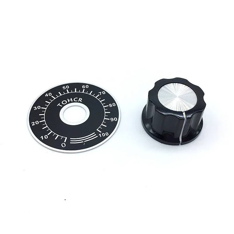 5sets MF A103 Bakelite Knob + A03 Dial Knob With Scale Plate Sheet Scale Digital Potentiometer for 3590S RV24YN and so on|Switch Caps| - AliExpress