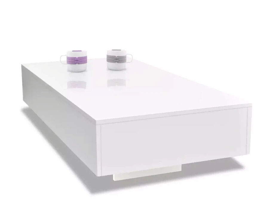 vidaXL Coffee Table High Gloss White 244021 vidaXL Coffee Table High Gloss White 244021