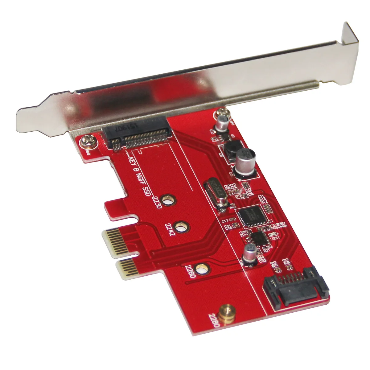 Pci Express 2 0 к Ngff/M.2 поддержка B Ключ Ssd + Sata 3 комбинированный адаптер| |