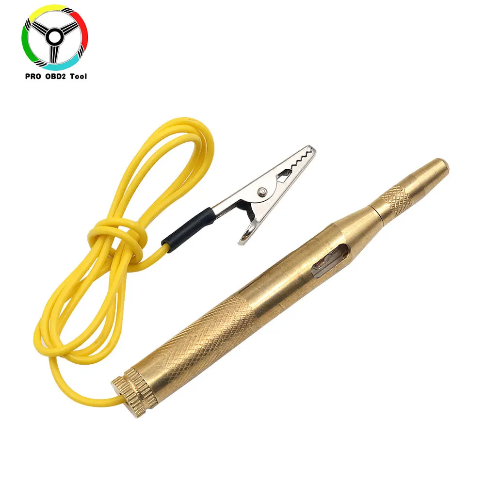 DC6V-24V Car Circuit Tester Probe Light System Test Probe Lamp Auto Light Lamp Voltage Test Pen Detector Copper Diagnostic Tool circuit tester circuit detector car light tester probe pen tester voltage test pen
