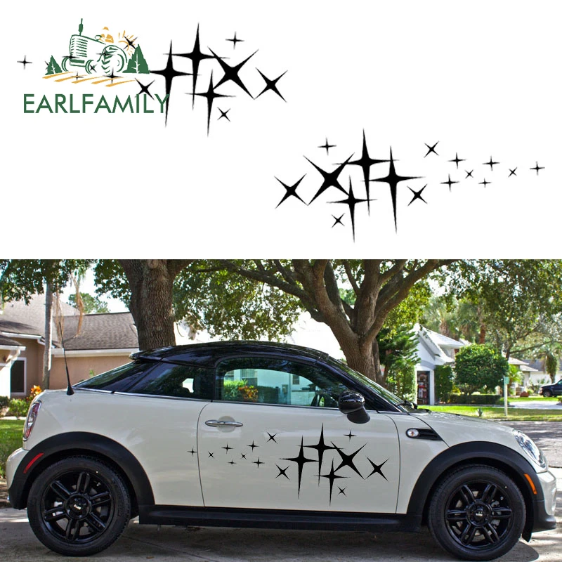 

EARLFAMILY 2x Star (one for Each Side) Graphic Camper Van RV Trailer Truck Motor Vinyl Graphics Kit Decals Car Door Stickers
