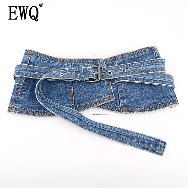 [EWQ] 2020 spring new summer wide belt decorative Novelty wild cowboy
