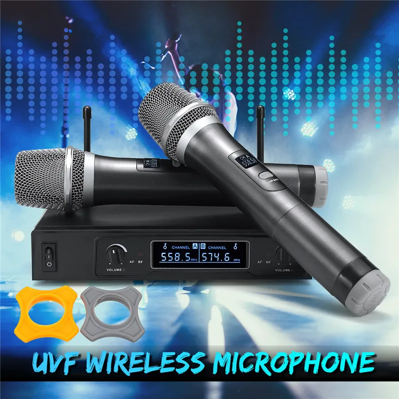 حار بيع 220 V/50Hz UHF بعيدة المدى مزدوج قناة 2 يده ميكروفون الارسال المهنية الكاريوكي نظام مكبر صوت لا سلكي ذو تردد فوق العالي حار بيع 220 V/50Hz UHF بعيدة المدى مزدوج قناة 2 يده ميكروفون الارسال المهنية الكاريوكي نظام مكبر صوت لا سلكي ذو تردد فوق العالي