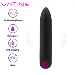 VATINE 10 скоростей Пуля Вибраторы клитор стимулятор Вагинальный Массажер сильная вибрация G точка оргазм интимные игрушки для женщин