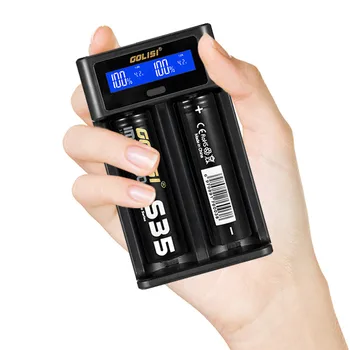 

LEORY Golisi I2 USB Port Smart Lite Battery Charger 2A LCD Display For Li-ion/Ni-mh/Ni-cd Battery 2Slots 18650