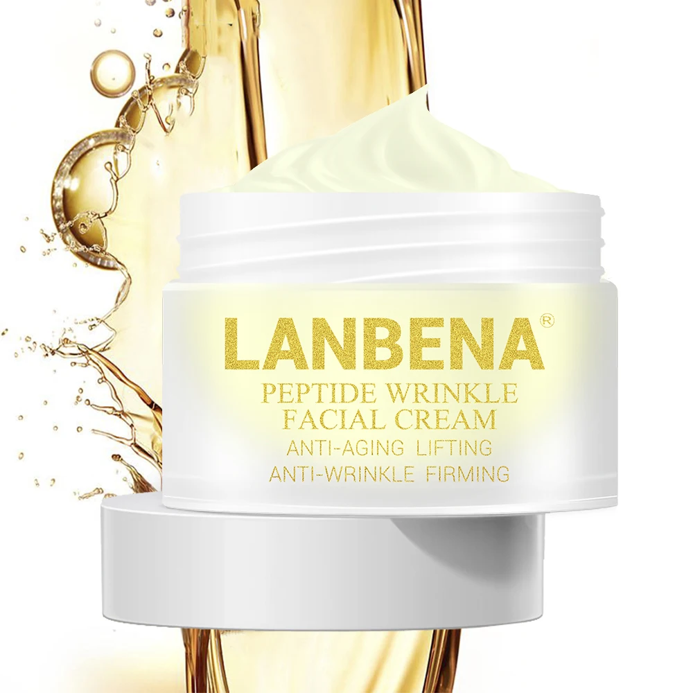 LANBENA Peptide Anti Wrinkle Facial Cream Anti Aging Skin Whitening Lifting Firming Acne Treatment Hyaluronic Acid 4