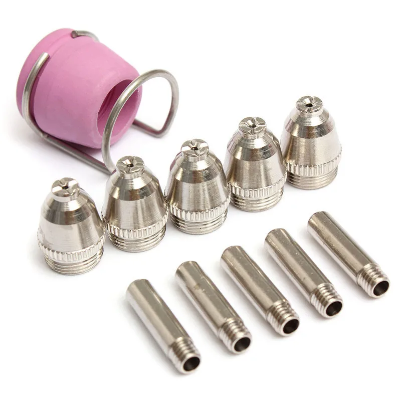 12pcs/set Plasma Cutter Cutting Torch Tips Arc CuttingTorch Electrodes Consumables For SG55 AG60 12pcs/set Plasma Cutter Cutting Torch Tips Arc CuttingTorch Electrodes Consumables For SG55 AG60