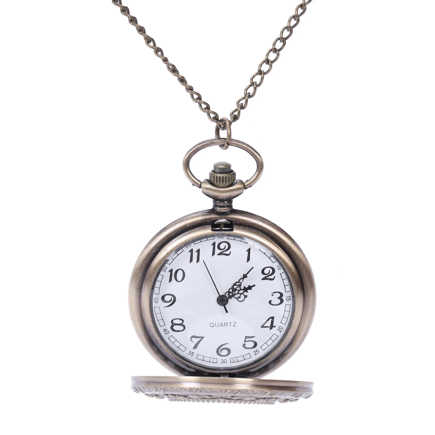 

Wavy flower quartz pocket watch Trendy fashion hollow flower pocket watch