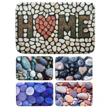 Нескользящие галька печатные фланелевые ковры Булыжный Камень ковер спальня гостиная мягкий чайный стол дверь коврик для ванной