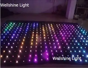 

Free Shipping 2*3m Led Video Star Curtain For Stage Backdrop