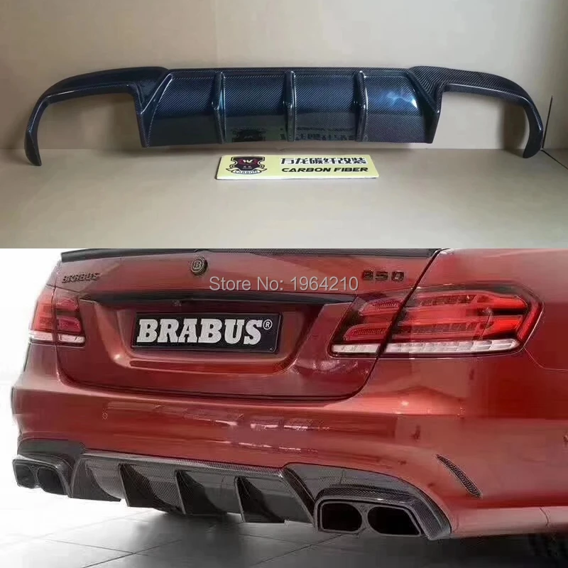 

For Benz W212 E260 E300 E63 AMG 2014 2015 2016 Carbon Fiber Rear Spoiler Diffuser Bumper Guard Protector Skid Plate Bumper Cover