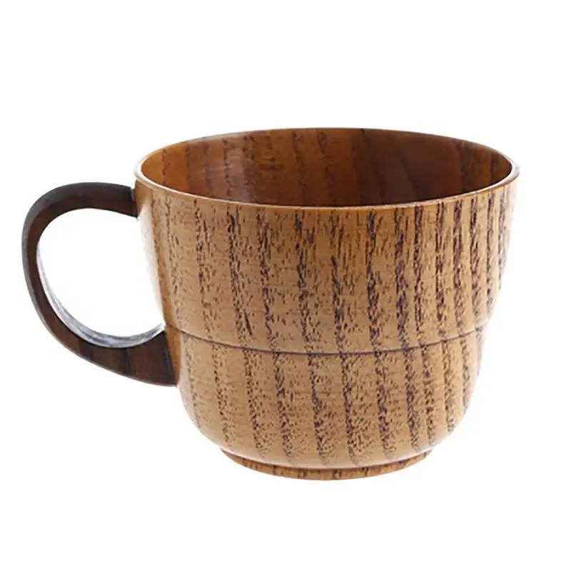 

Environmental Protection Wooden Coffee Cup Vintage Japanese Natural Wood Tea Wine Water Milk Coffee Mug Cup Family Craft Decor