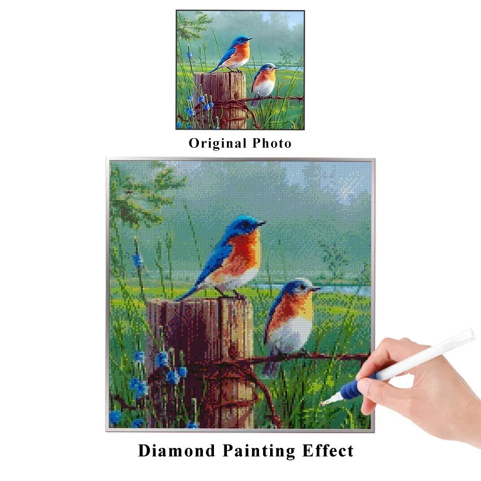 AZQSD Алмазная мозаика синяя птица 5D Diy алмазная живопись животное рукоделие