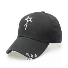 MISSKY для мужчин женщин унисекс шапки регулируемая звезда гладить повседневное Snapback Спорт Хип-хоп мяч бейсбольные кепки черный, розовы