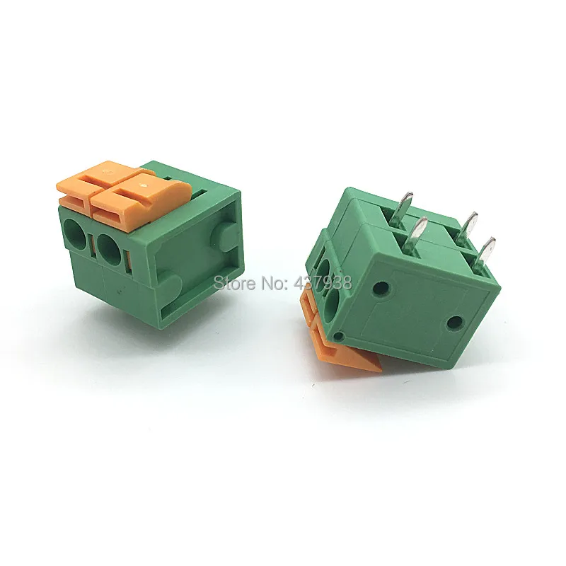 100 шт. KF142R 5 08 мм правый угол PCB пружинный клеммный блок KF142V 5.08 2P 3P 4P 5P 6P 7p 8p 9p 10p