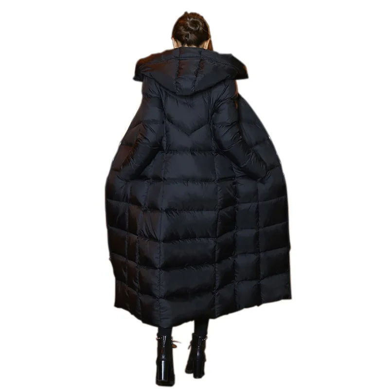 Extra long white duck down jacket female winter 2018 new long over the knee long thick slim Slim warm ladies down coat women top Extra long white duck down jacket female winter 2018 new long over the knee long thick slim Slim warm ladies down coat women top
