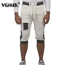 Новые мужские хлопковые шорты до колена тренажерные залы фитнес треники Повседневная тренировка для бегунов Брендовые спортивные шорты карман спортивная одежда