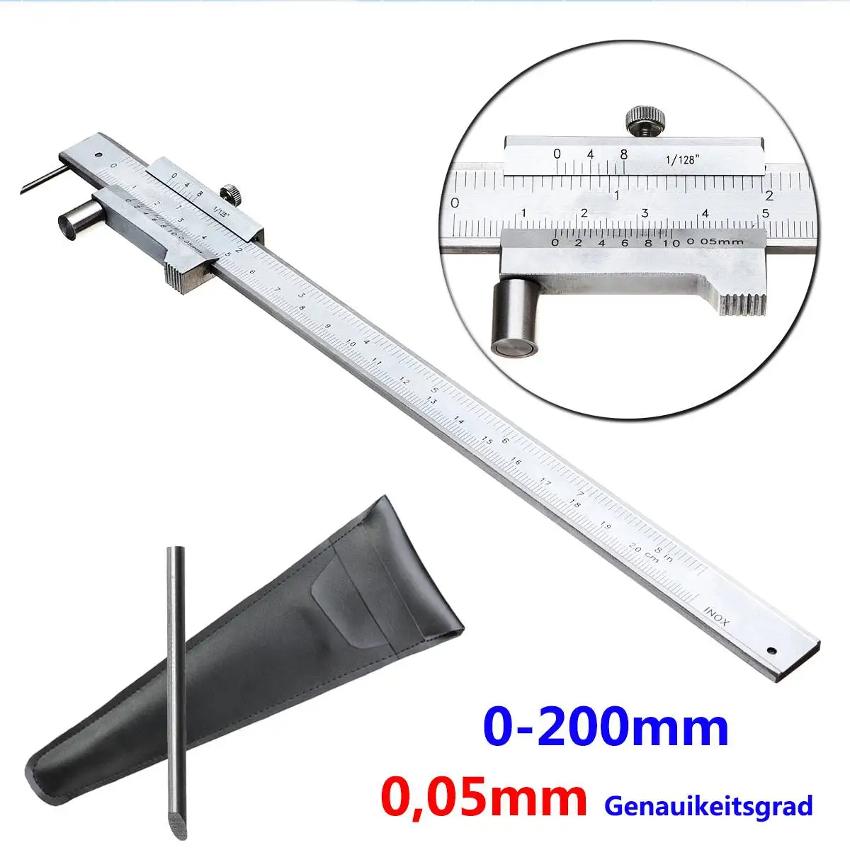 Измерительная шкала 0-200 мм 0,05 мм Точная параллельная линия цифровой штангенциркуль углеродистая сталь+ нержавеющая сталь для железного дерева