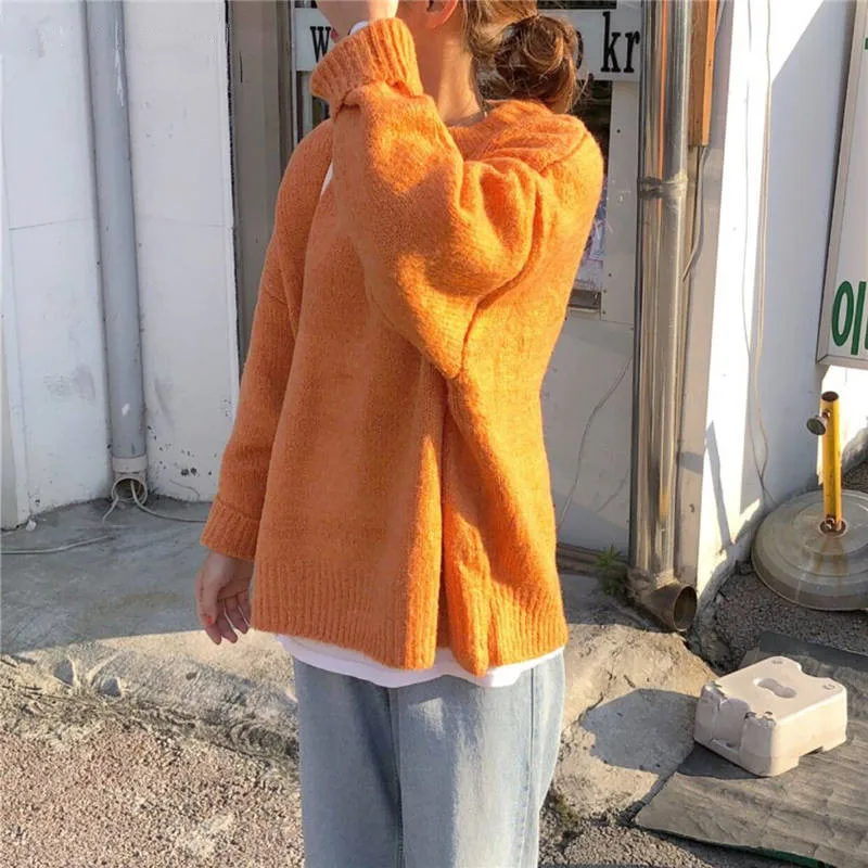 New Oversized Cute Sweet Women Sweater O-Neck Solid Casual Fashion Sexy Women Pullovers Knitted Warm Winter Clothes Pull Femme New Oversized Cute Sweet Women Sweater O-Neck Solid Casual Fashion Sexy Women Pullovers Knitted Warm Winter Clothes Pull Femme