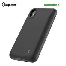 Ext power 5000/6000mAh зарядное устройство, черный тонкий чехол для зарядки для IPhone XR XS MAX, внешний аккумулятор для телефона, запасная крышка