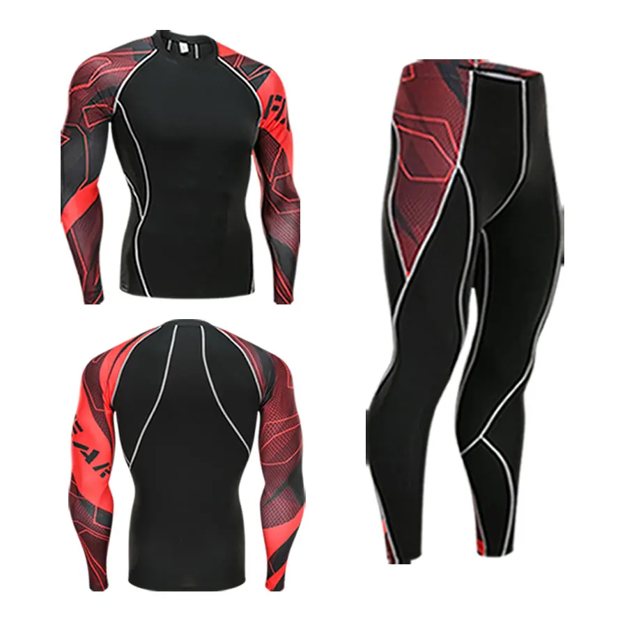 Skup Zestaw bielizny narciarskiej męska zimowa bielizna termiczna legginsy do biegania garnitur skompresowana bielizna termiczna ubrania do ćwiczeń 4XL