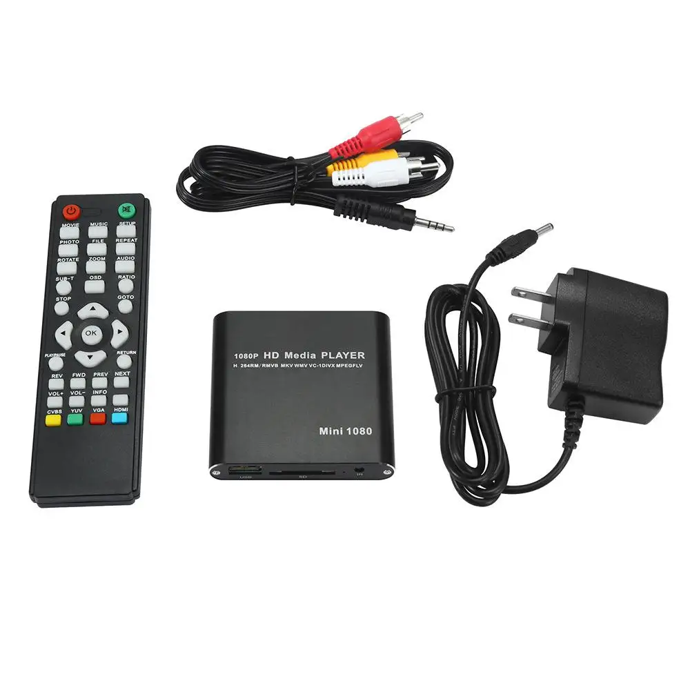 LumiParty Мини Full HD 1080 P цифровой потоковый медиаплеер MKV/RM SD/USB HDD HDMI CVBS|Проигрыватели