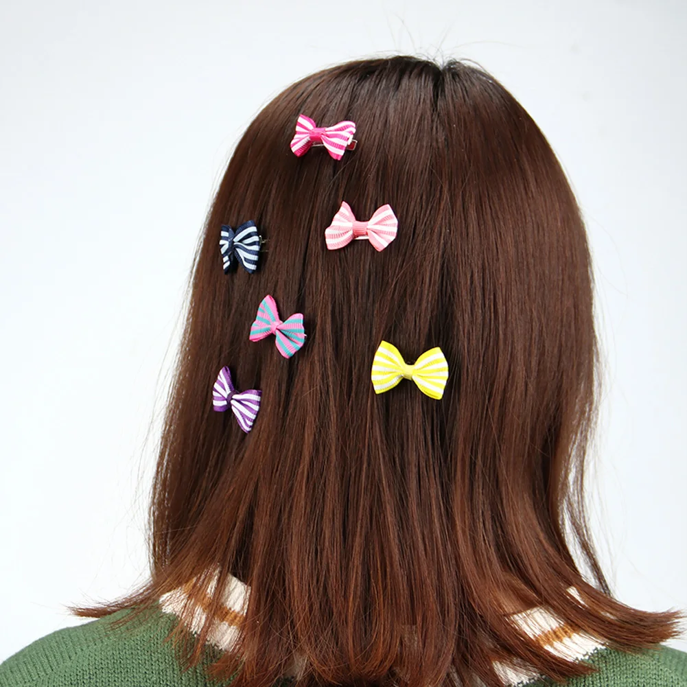 20Pc Girls Colorful Bow Hairpins Barrettes Cute Cartoon Colorful Bow