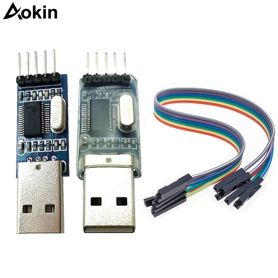 Модуль адаптера преобразователя PL2303 USB в RS232 TTL с пыленепроницаемой крышкой PL2303HX |
