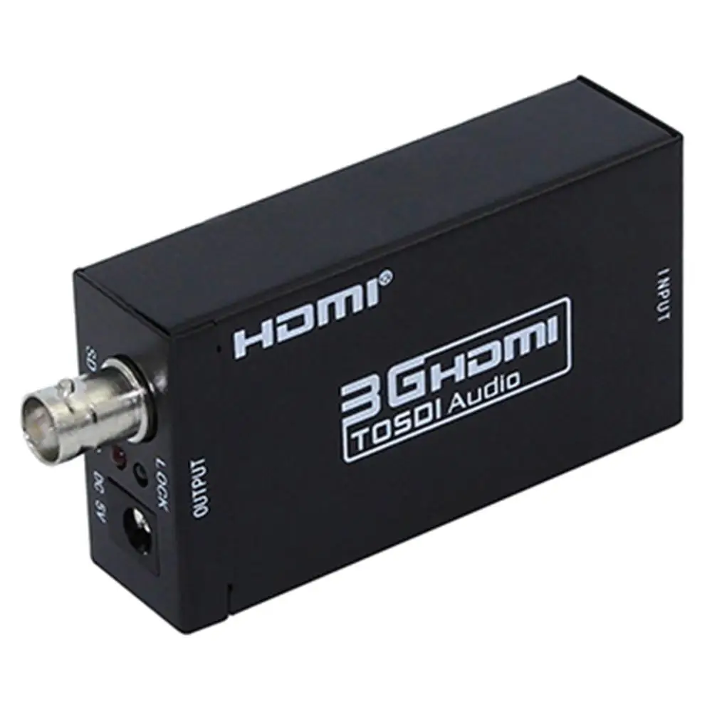 

HDMI to SDI, HDMI to SDI Video Converter BNC SDI/HD-SDI/3G-SDI Adapter Support 1080P for Camera Home Theater