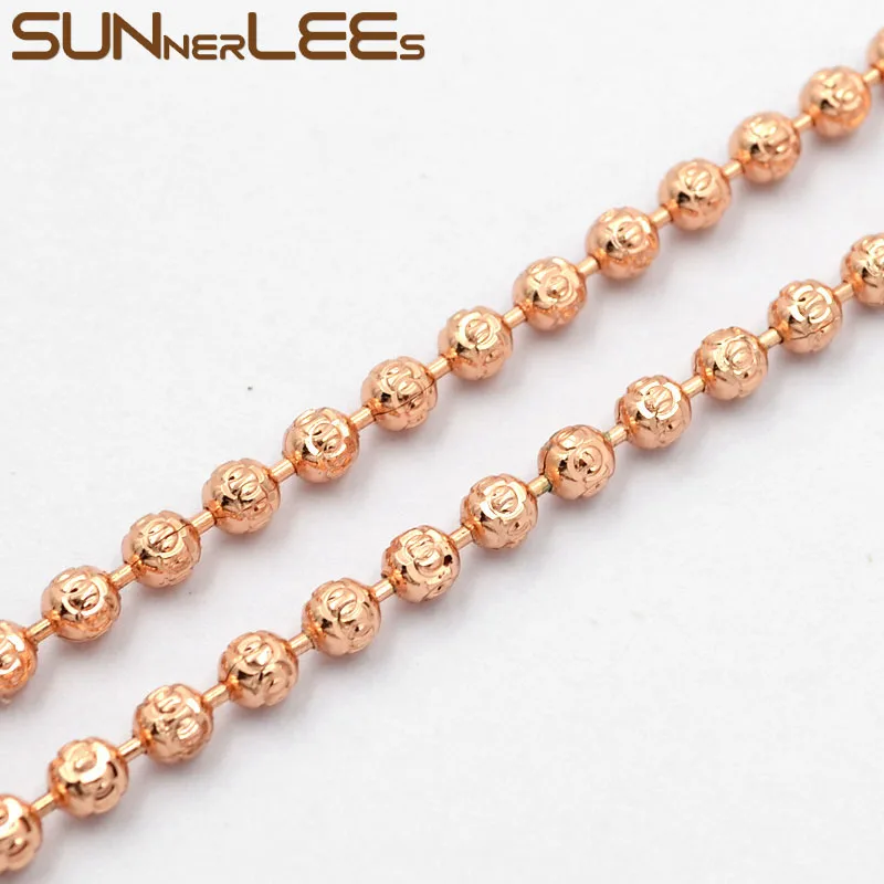 Ожерелье из розового золота 3 мм C77 N|fashion jewellery|jewellery fashiongold jewellery |