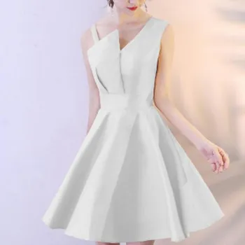 

Summer Women Elegant High Waist Mini Dress Sexy Club A Line Sleeveless Woman Slim Fashion Dresses Robes