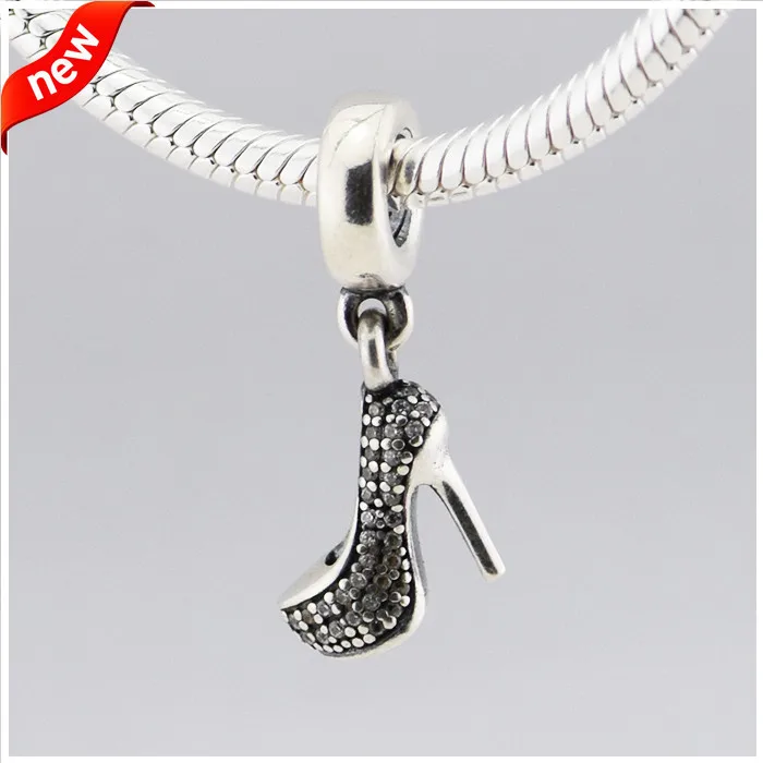 

CKK Beads Stiletto Dangle Charms Original 100% 925 Sterling Silver Fits Pandora Charms Bracelet Beads for Jewelry Making DIY