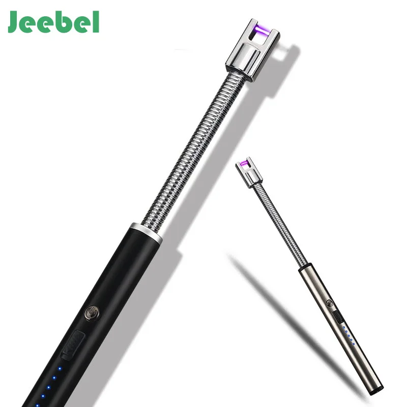 

USB Rechargeable Cigarette Lighters Long Kitchen Electronic Lighters Windproof Plasma Electric Novelty Lighter ARC