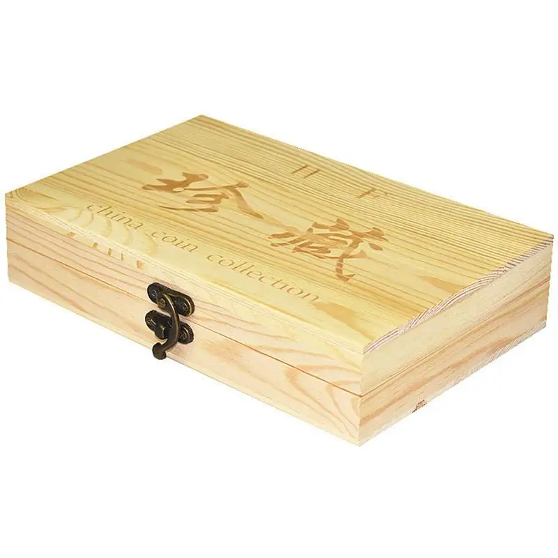 

Exquisite Protection Collective Box Storage Gift Box For 27mm Commemorative Coin High Quality Bronze Hardware Lock