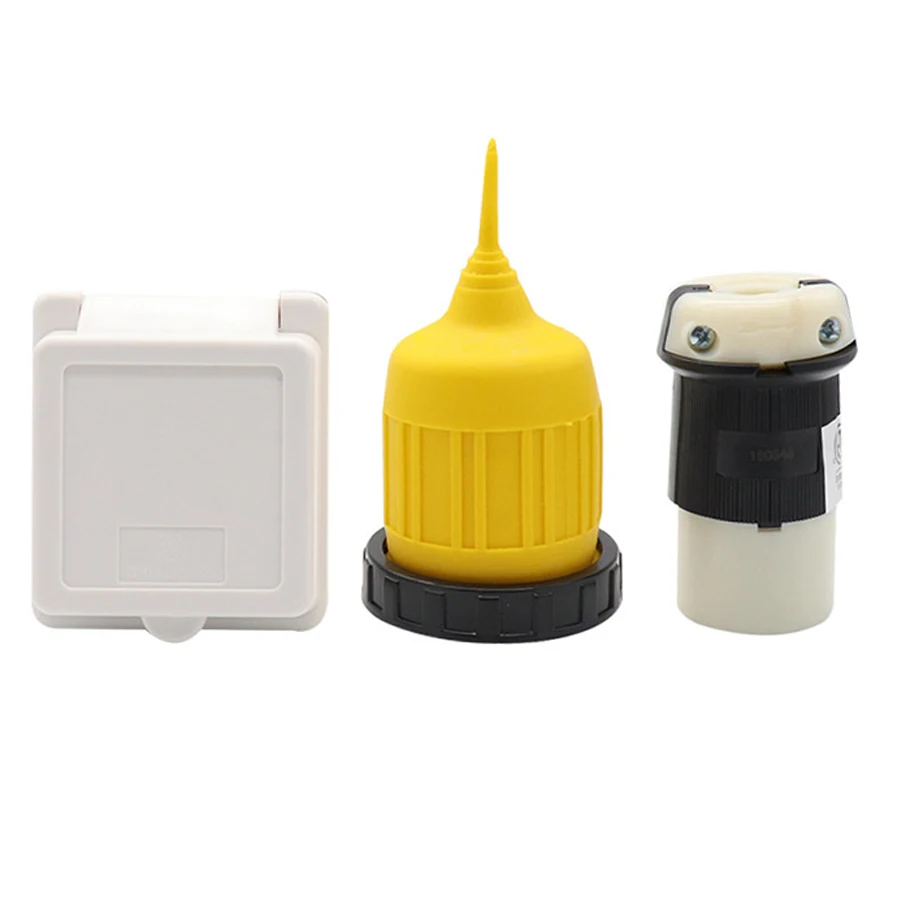  For RV Power Twist Lock Plug Inlet 30 amp 125V Female Locking Connector With Cover Weatherproof Boo