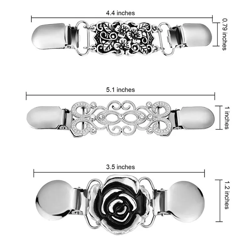 5 шт. свитер зажим для шали s набор кардиган Ретро воротник зажимы антикварные цветы платья зажим для шали для женщин девочек