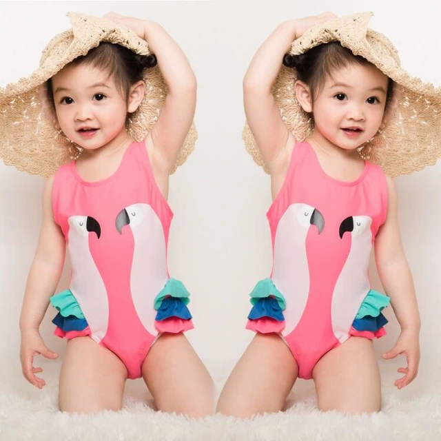 Children Bathing Suit Beachwear Kids Girls One Piece Suits Swimwear