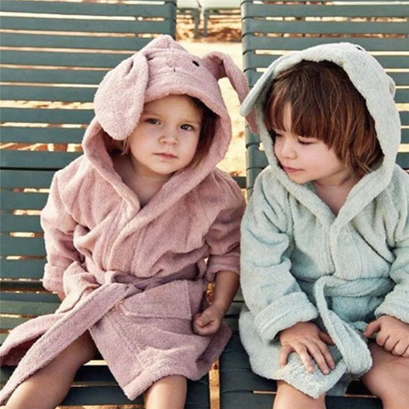 Buy Kids Robes Flannel Child Boys Girls 3D Bunny Ear