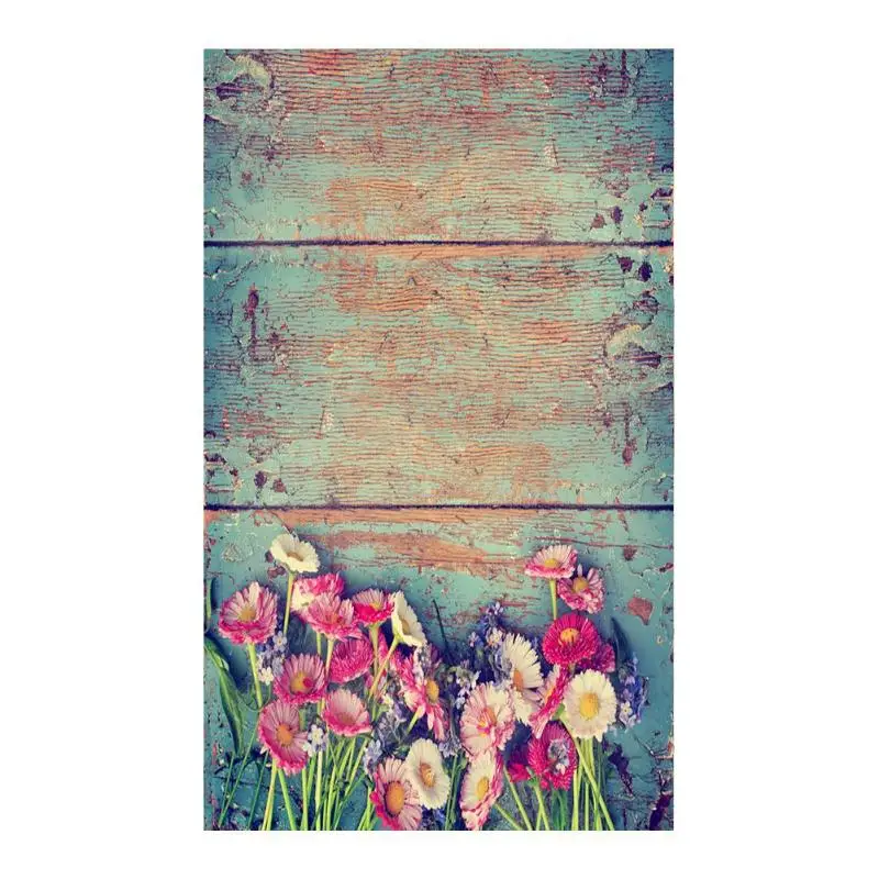

Party Backdrops Flowers Wood Waterproof Vinyl Digital Printing Photography Background Cloth Backdrops Photo Studio Props