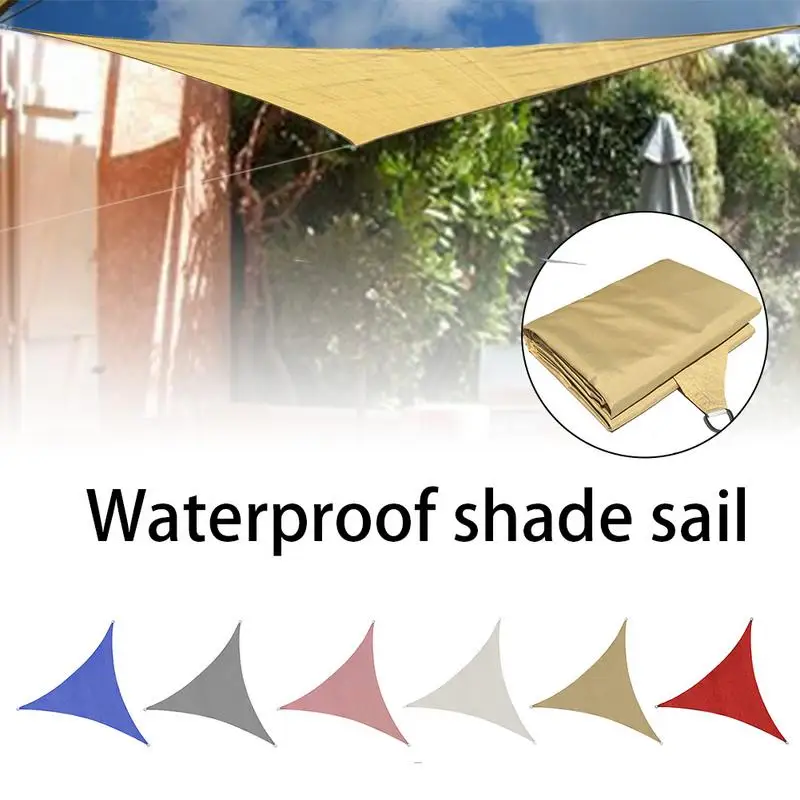 4*4*4 metros UV impermeable triángulos Sol al aire libre sombra vela Material protección ambiental tela de sombreado 4*4*4 metros UV impermeable triángulos Sol al aire libre sombra vela Material protección ambiental tela de sombreado
