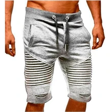 Для мужчин шорты летние шорты для бодибилдинга и фитнеса Повседневное Мужской шнурок талии шорты для тренировок дома плюс Размеры M-3XL Sweatpants