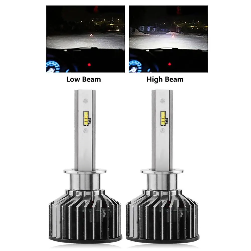 1 пара Автомобильные светодиодные лампы H1 6000 К 55 Вт|Передние LED-фары для авто| |