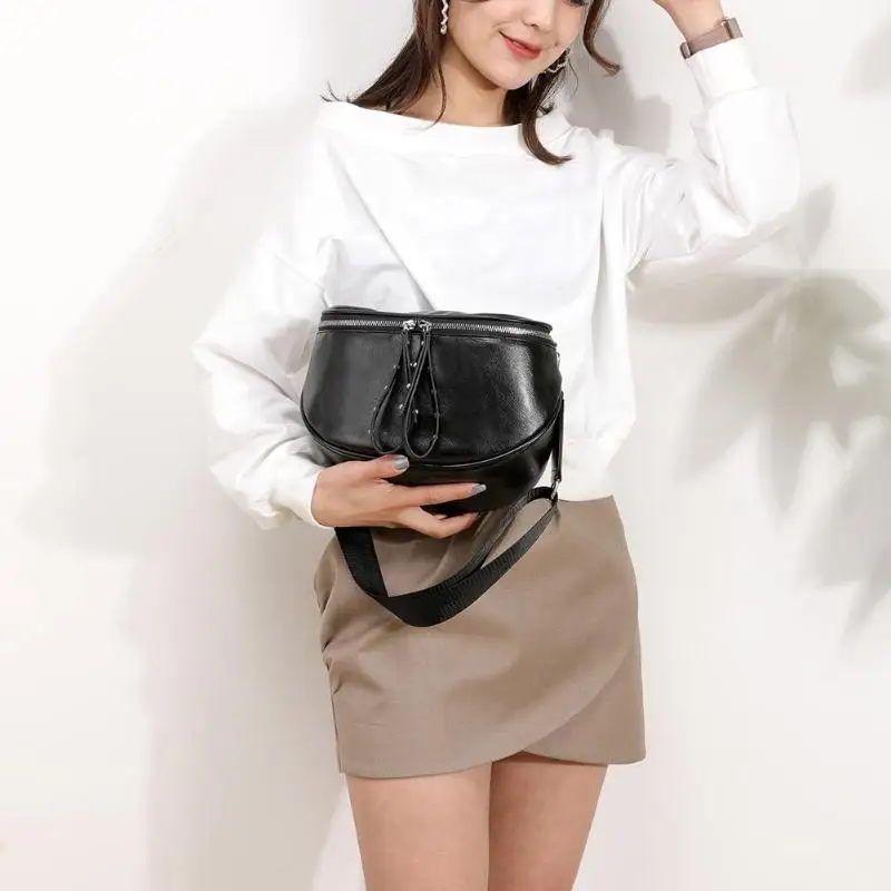 Сумка мессенджер Bolso femenino однотонная из мягкой искусственной кожи 2019|Сумки с